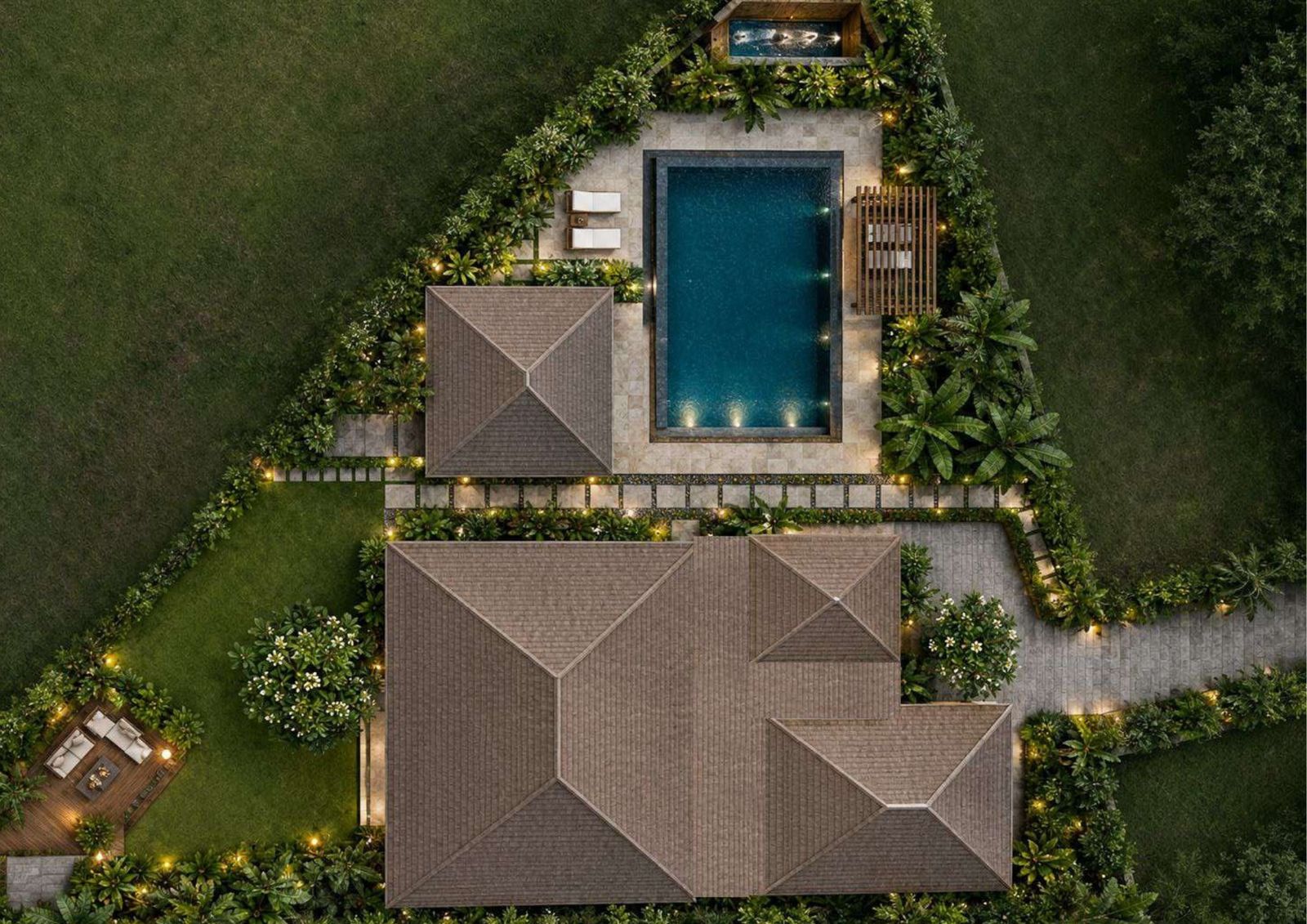 Clubhouse, pool & landscaped grounds — under active development
